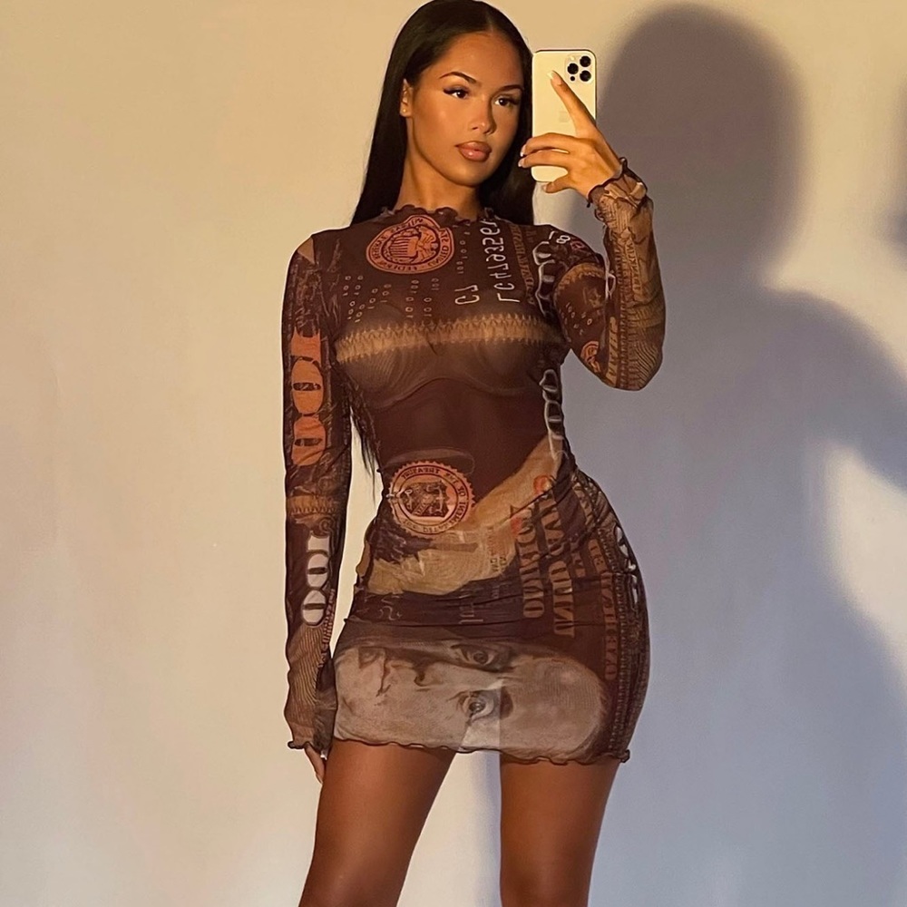 Money sign dress